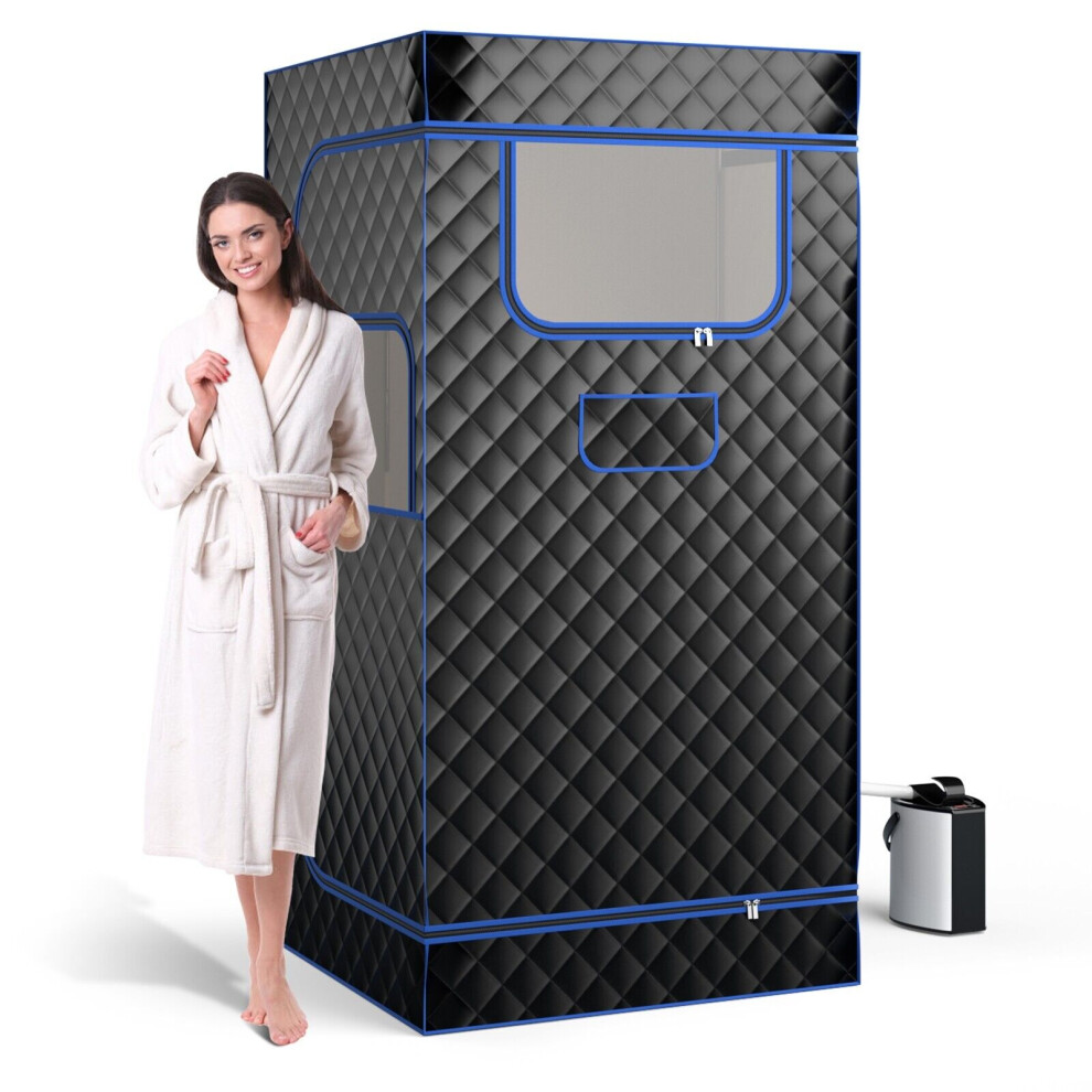 Portable Steam Sauna Home Full Body Sauna Box w/3L Steam Generator