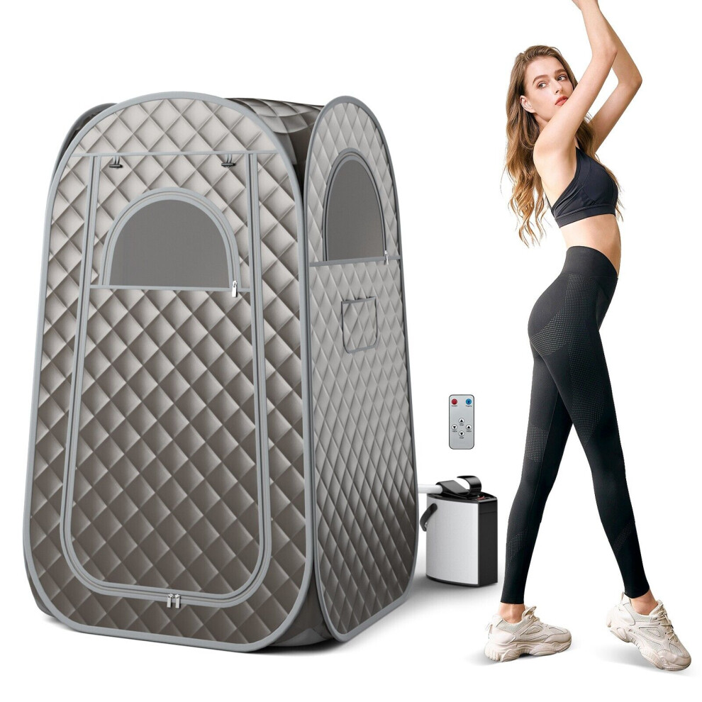 Portable Home Sauna Full Body Steam Sauna Tent w/3L Steam Generator