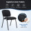 Casart Set of 5 Meeting Room Office Chairs Stackable Mesh Chairs-Black 5