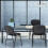 Casart Set of 5 Meeting Room Office Chairs Stackable Mesh Chairs-Black 3