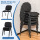 Casart Set of 5 Meeting Room Office Chairs Stackable Mesh Chairs-Black 7