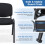 Casart Set of 5 Meeting Room Office Chairs Stackable Mesh Chairs-Black 4
