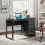Casart Modern Computer Desk Wooden Laptop Table Workstation W/ Storage-Black 5