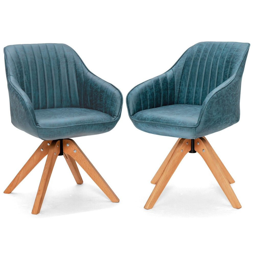 Casart Swivel Accent Chair Set Of 2 Ergonomic Armchairs Writing Desk Chairs