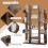 Casart Tree Bookshelf Display Cube Shelf Corner Books Storage Organizer 6