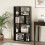 Casart 5-Tier Geometric Bookshelf 120 CM High Bookcase Storage Organizer Black 6