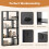 Casart 5-Tier Geometric Bookshelf 120 CM High Bookcase Storage Organizer Black 7