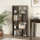 Casart 5-Tier Geometric Bookshelf 120 CM High Bookcase Storage Organizer Grey 6