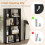 Casart 5-Tier Geometric Bookshelf 120 CM High Bookcase Storage Organizer Black 9