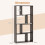 Casart 5-Tier Geometric Bookshelf 120 CM High Bookcase Storage Organizer Grey 2