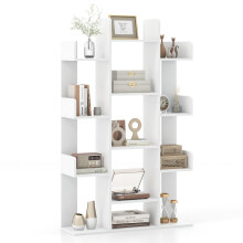 Tree Bookshelf Display Cube Shelf Corner Books Storage Organizer White