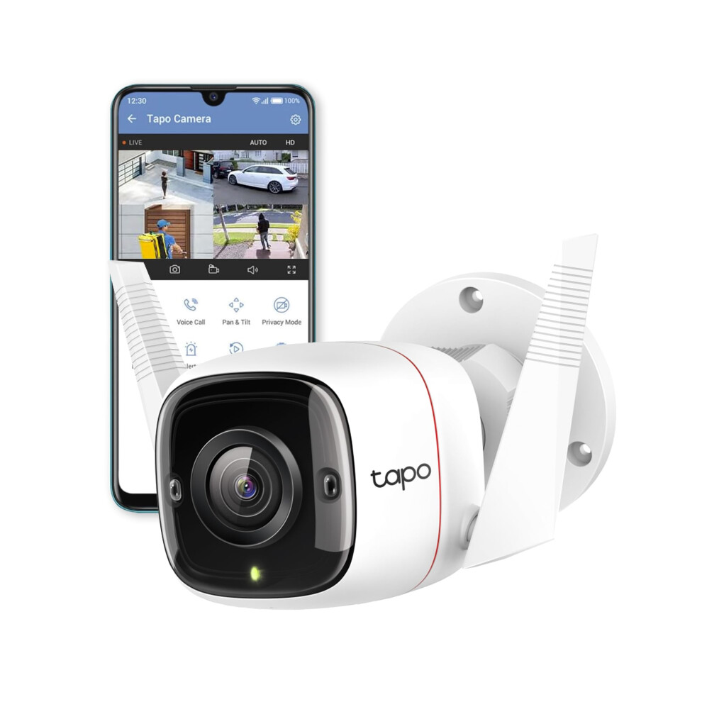 Tapo C310 (Renewed) 2K Outdoor Security Camera, Motion Detection, Ip66 Weatherproof, Built-In Siren, 3Mp, Night Vision, Cloud & Sd Card Storage, Works