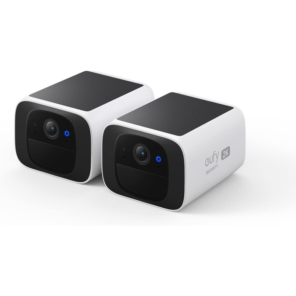 eufy Security S220 SoloCam Solar Security Camera Outdoor Wireless, Continuous Power, 2K Resolution Home Security Camera, 2.4 GHz Wi-Fi, No Monthly