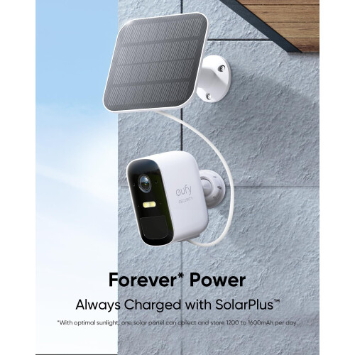 Eufy eufy Security eufyCam 2C Pro 2-Cam Kit with Solar Panel Solar Security Camera Outdoor Wireless, Home Security System, 2K Resolution, HomeKit 2