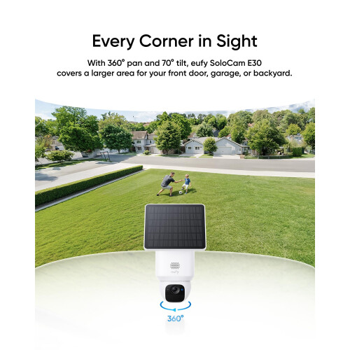 Eufy Caméra de sécurité - eufy - SoloCam E30 - Vision 360 - Suivi AI - Solaire sans fil 2