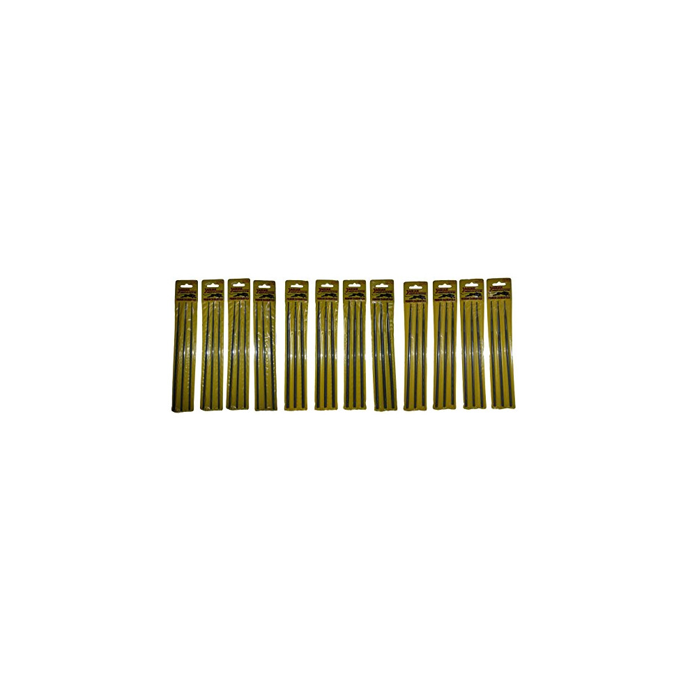 Jaguar 5/32" 7/32" and 3/16" Premium Chainsaw Files 36 Piece Bundle