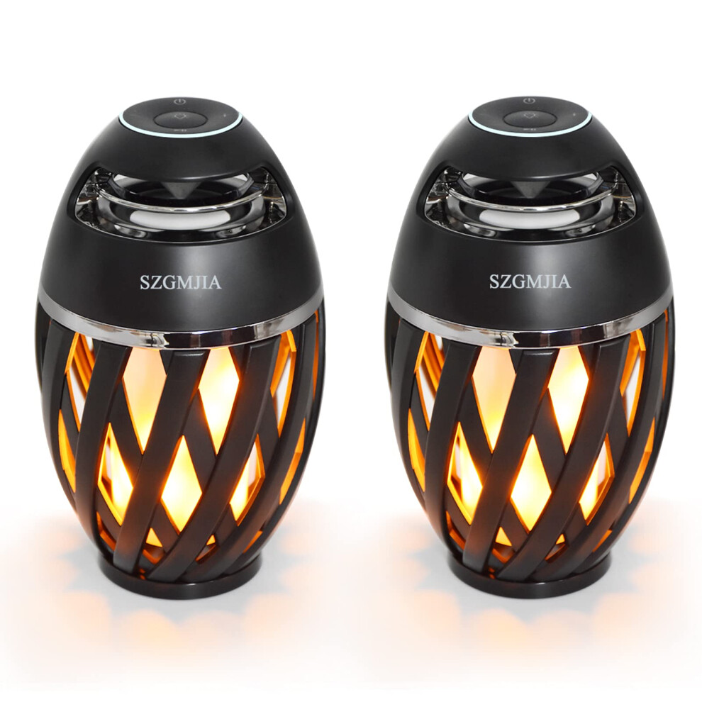Szgmjia 2-Pack Led Flame Speakers, Flame Torch Atmosphere Speaker Bluetooth 4.2 Wireless Portable Outdoor Hd Audio Waterproof Speaker With Led 791270768997