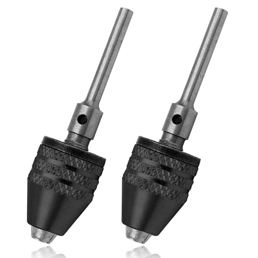 Mesee 2Pcs Mini Keyless Drill Chuck, 0.3-3.4Mm Quick Change Chucks Adapter Converter Conversion Tool For Rotary Tool Electric Grinder Engraving 788703721520