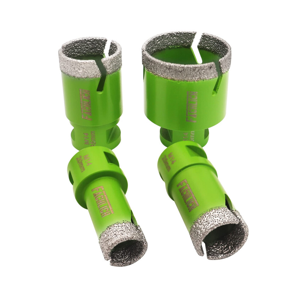 Fachlich Diamond Drill Core Bits Set 20/25/35/50Mm Tile Hole Saw Kit Vacuum Brazed M14 Connection For Tile Porcelain Granite Marble 791180047564
