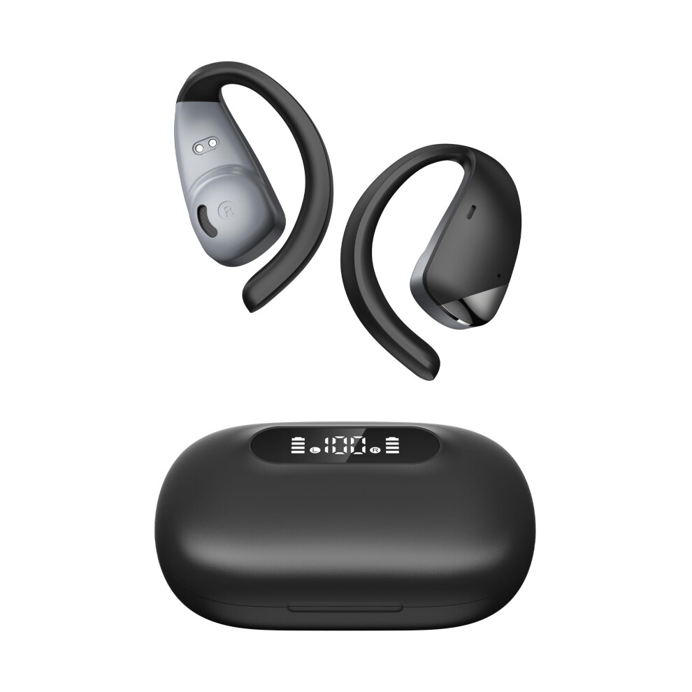 Hulaed Open Ear Earbuds - Bluetooth 5.3 Wireless Earbuds With Earhooks For Long Time Playback, Superior Hifi Stereo Sound,Led Digital 786570204412