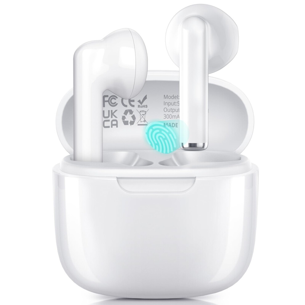Asicesound Wireless Earbuds, Bluetooth 5.3 Headphones With 4 Enc Noise Canceling Mic, 46H Playtime Wireless Bluetooth Earphones, Ip7 Waterproof, Usb-C 792286601797