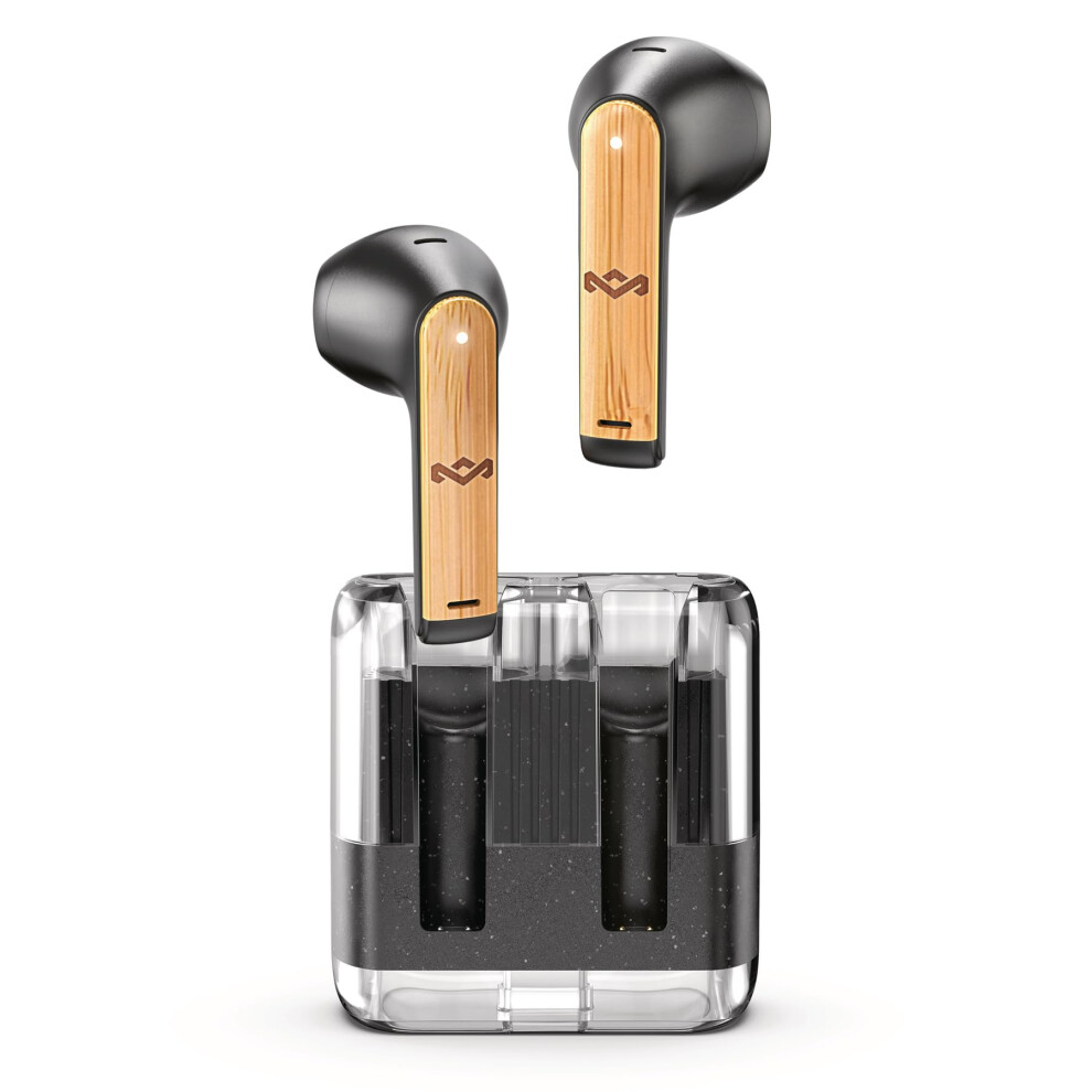 House Of Marley Zion True Wireless Bluetooth Earbuds - Ear Buds With Built-In Microphone, 16 Hr Playtime In Ear Headphones, Usb-C Earphones Case,