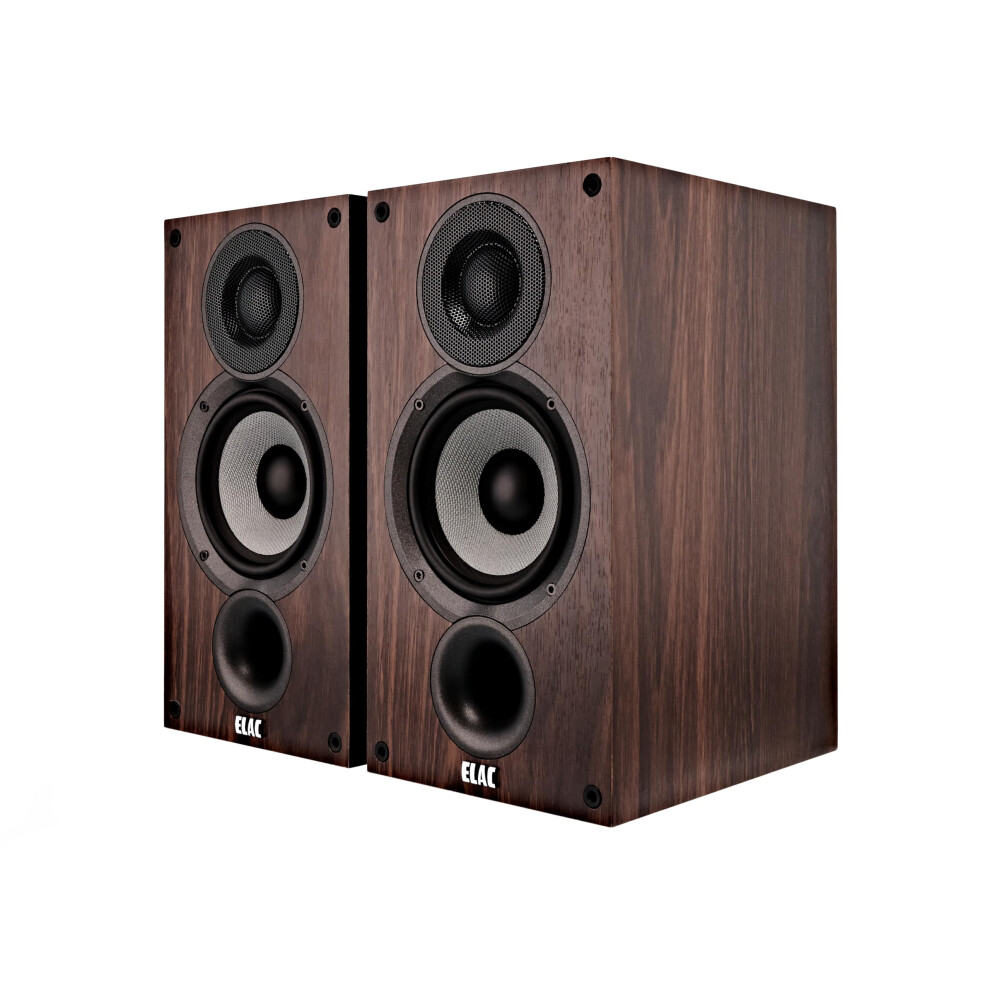 Elac B5.2 Debut 2.0 Bookshelf Speakers Walnut 850008944598