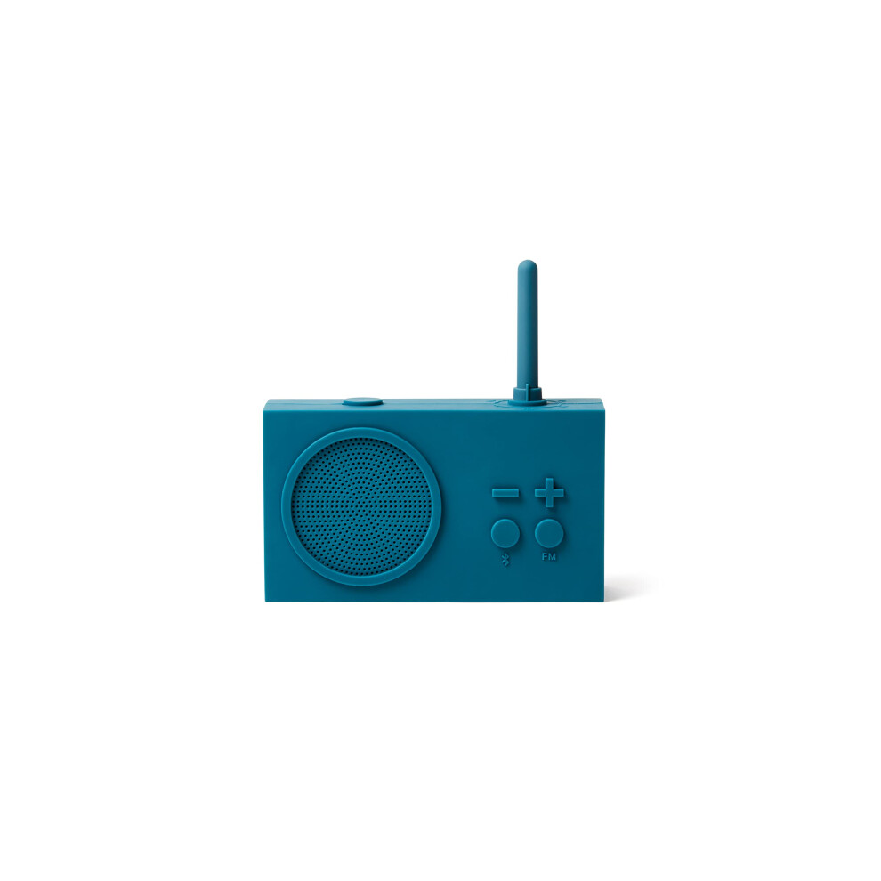 Lexon Tykho 3 Wireless Tooth Speaker And Fm Radio, Splashproof And Rechargeable - Blue 3660491006072