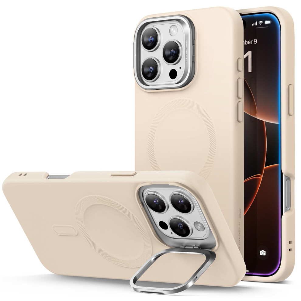 Esr For Iphone 16 Pro Max Case, Silicone Case With Stand, Compatible With Magsafe, Built-In Camera Stash Stand, Magnetic Phone Case For Iphone 16 Pro 4894240223437