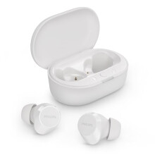 PHILIPS TAT1209WT True Wireless In Ear Bluetooth Headphones - Small Buds, Great Value, Natural Sound with Dynamic Bass, Clear Calls and Pocket-Sized