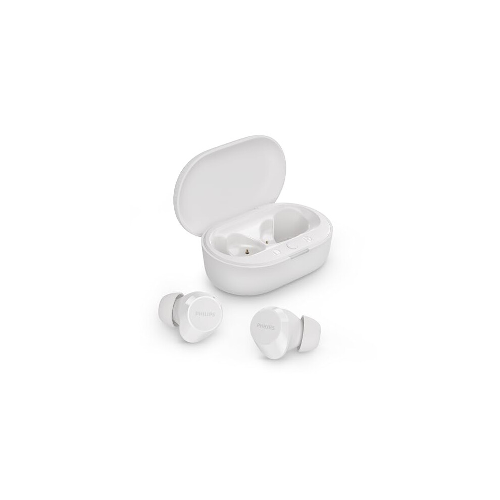 Philips Tat1209wt True Wireless In Ear Bluetooth Headphones - Small Buds, Great Value, Natural Sound With Dynamic Bass, Clear Calls And Pocket-Sized
