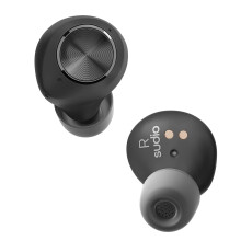 Sudio T2 Wireless Earbuds - Bluetooth 5.2, Active Noise Cancelling, Built-in Mics, 35h Playtime, Quick Charge, Sweat & Splash Proof (Black)