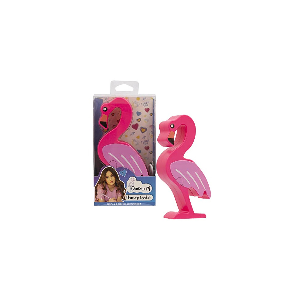 Giochi Preziosi Charlotte M Chr08000 Flamingo Portable Bluetooth Speaker For Girls From 3 Years Old, Multicoloured 8056379137573