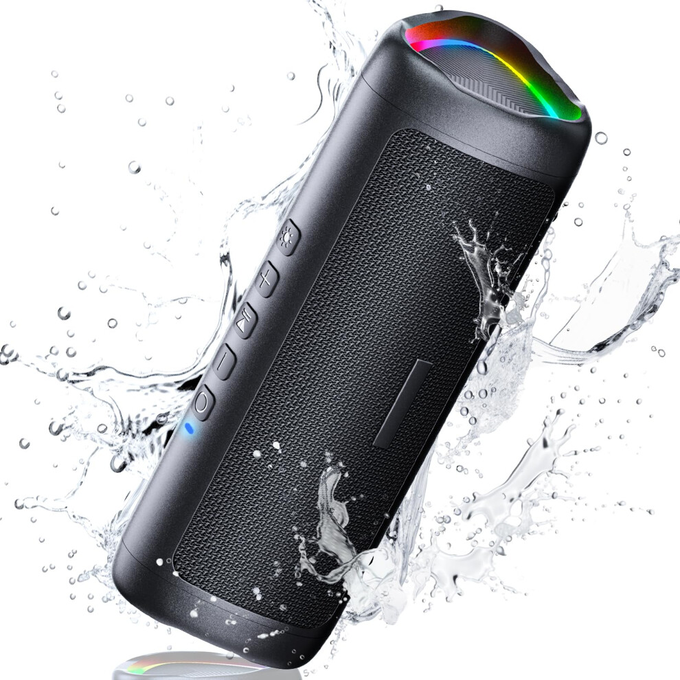 Uohhboe Bluetooth Speaker, Portable Speaker Wireless With Rgb Lights, Louder Volume & Enhanced Bass, Ipx5 Waterproof Outdoor Speaker, 24H Playtime, 6975081340885