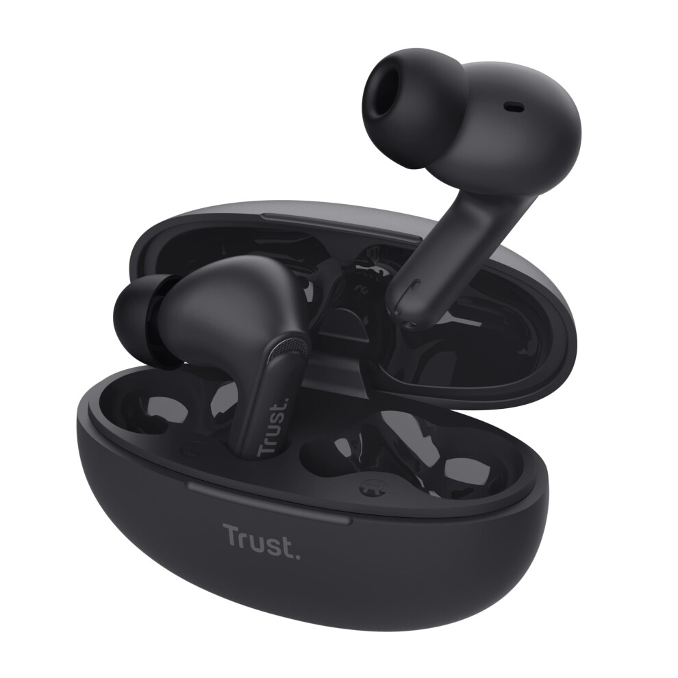 Trust Yavi Wireless Earbuds Bluetooth With Enc Noise Cancelling Microphones, 23 Hours Playtime, 85% Recycled Plastics, 3 Sizes Of In-Ear Buds, 8713439252965