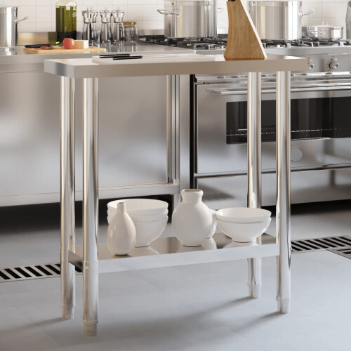 VidaXL vidaXL Kitchen Work Table 82.5x30x85 cm Stainless Steel