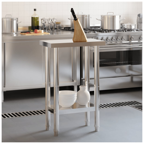 VidaXL vidaXL Kitchen Work Table 55x55x85 cm Stainless Steel 2