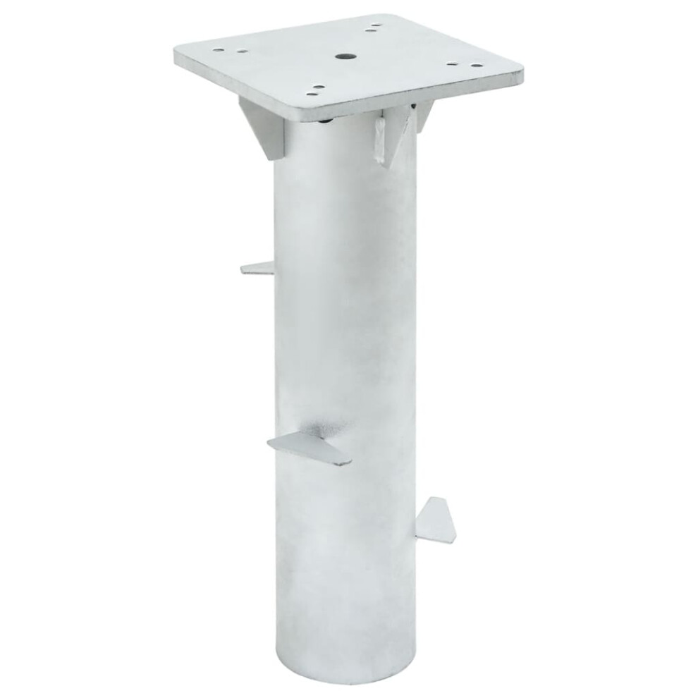 Vidaxl In-Ground Parasol Base Silver 16X16x39.5 Cm Steel