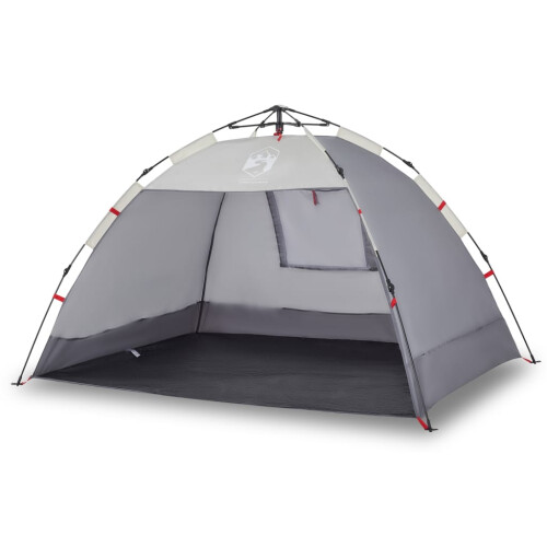 VidaXL vidaXL Strandzelt 2 Personen Grau Quick Release Wasserdicht 1