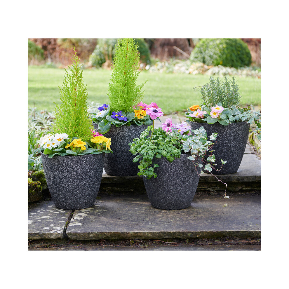 Pack of 4 Granite Planters