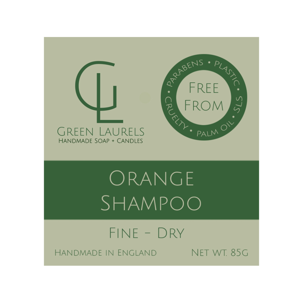E-Laurels Natural Orange Shampoo Bar For Fine To Dry Hair