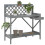 VidaXL vidaXL Potting Bench with Trellis Grey Solid Wood Fir 1