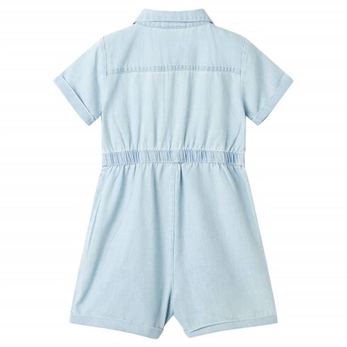 VidaXL Kids' Onesie with Short Sleeves Soft Blue 128 1