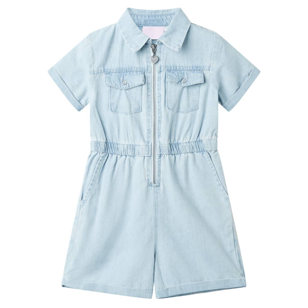 Vidaxl Kids' Onesie With Short Sleeves Soft 128 Blue