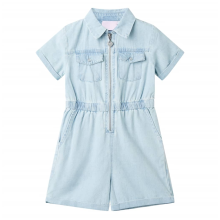 Kids' Onesie with Short Sleeves Soft Blue 104