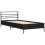 VidaXL vidaXL Bed Frame Black 75x190 cm Small Single Engineered Wood and Metal 2