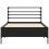 VidaXL vidaXL Bed Frame Black 75x190 cm Small Single Engineered Wood and Metal 4