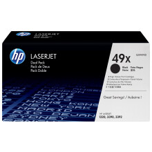 HP 49X Tonercartridge - Pack van 2 Zwarte Hoge Capaciteit Originale voor HP LaserJet 1160/1320/3390/3392