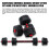MAXSTRENGTH Adjustable Vinyl Dumbbell & Barbell Set - 10kg 3