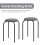 (Grey) Round Metal Stacking Stools, Bar Chairs for Home Office 1